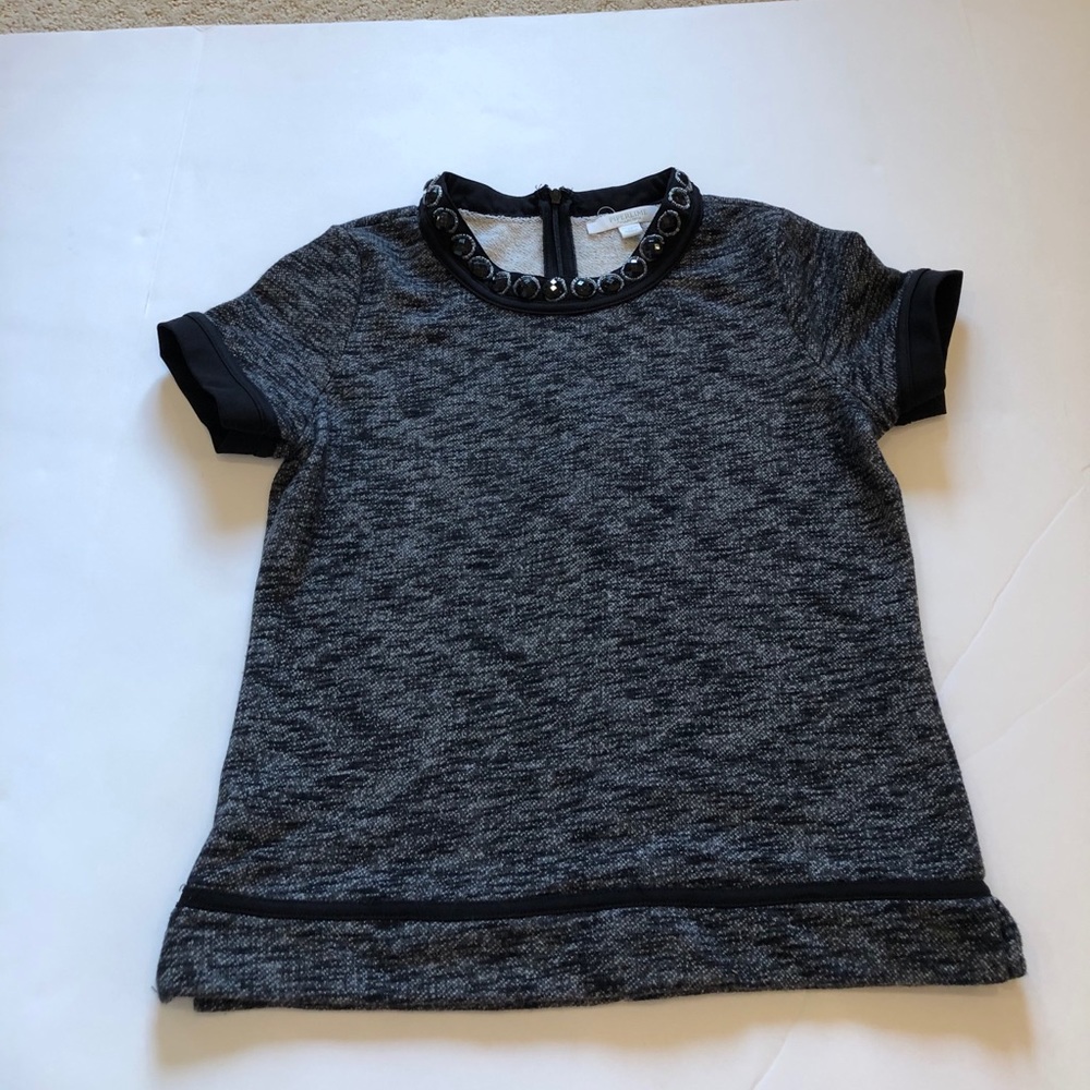 Piperlime Beaded Short Sleeve Top Sz Xs
